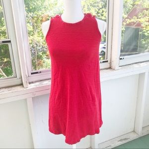 ZARA KNIT Red Sleeveless Mini Dress